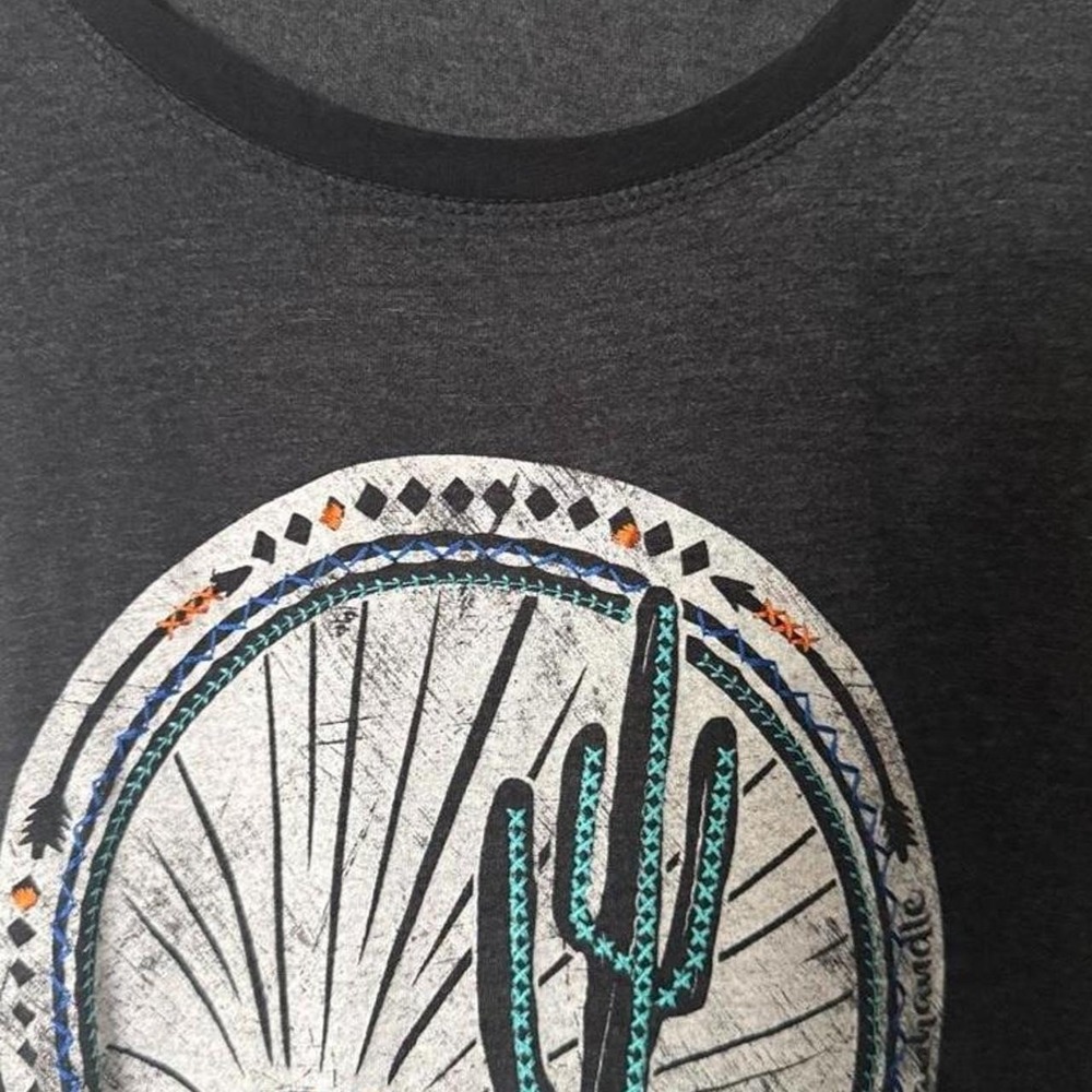 Panhandle Slim Women's S Cactus Graphic T Shirt Western Desert Embroidered - Picture 2 of 4